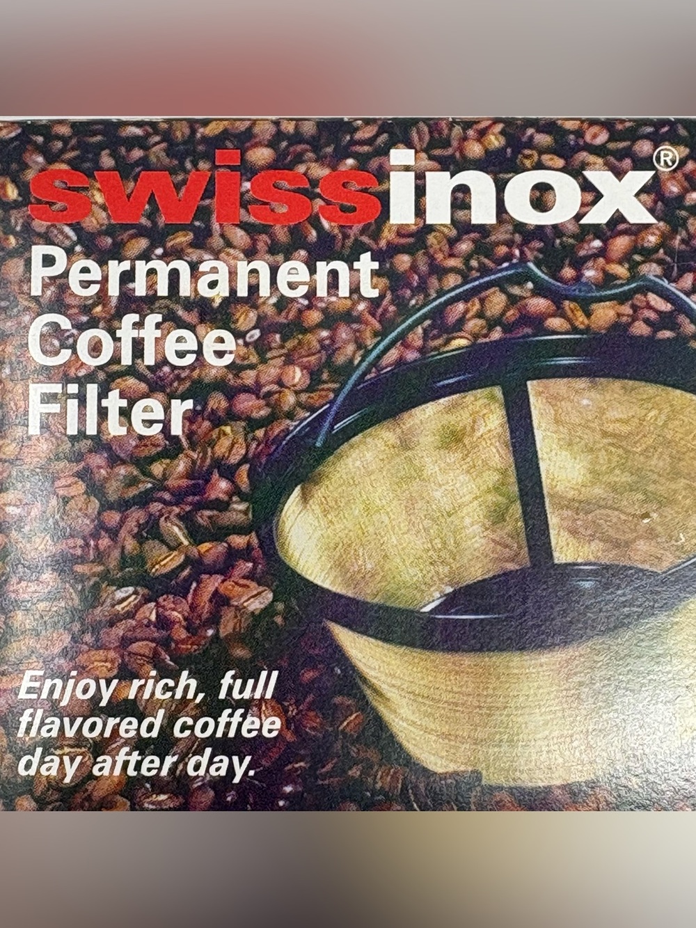 Vintage Swissinox 8-12 Cup Permanent Golden Mesh Coffee Filter